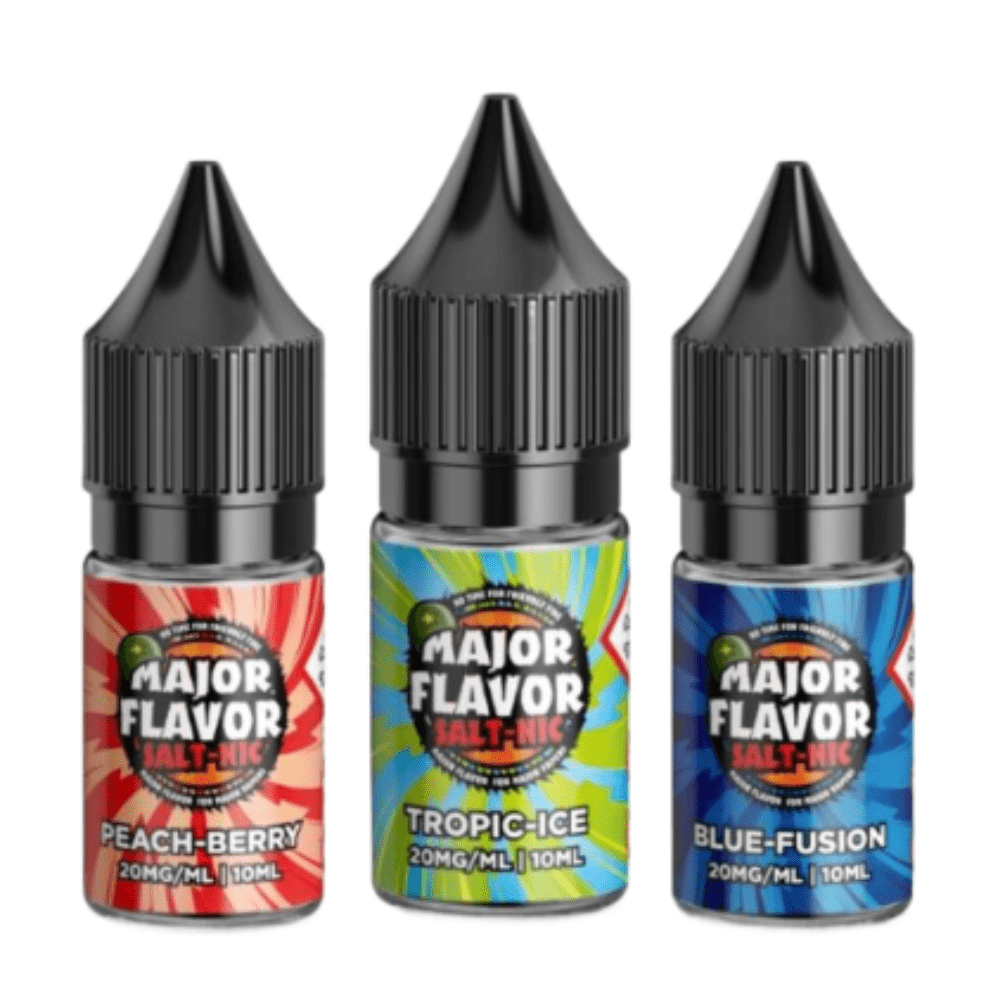 Major Flavor Nic Salts 10ml - Pack of 5 - Vape Wholesale Supplier