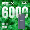 Relx Max Go 6000 Disposable Vape Device  20mg Box Of 5,  Blueberry Cranberry Cherry